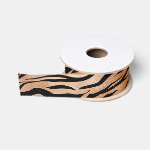 Ruban Gros-grain Ombre d'impression orange noir tigre