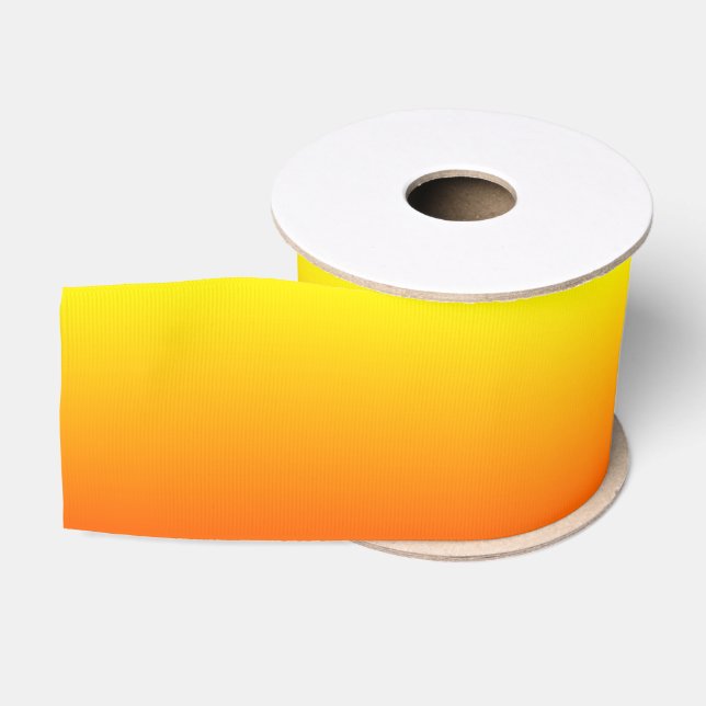 Ruban Gros-grain Ombre orange brillante personnalisée (Bobine)