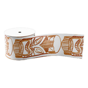 Ruban Gros-grain Or sculpté Tiki Sculpture Thunder_Cove