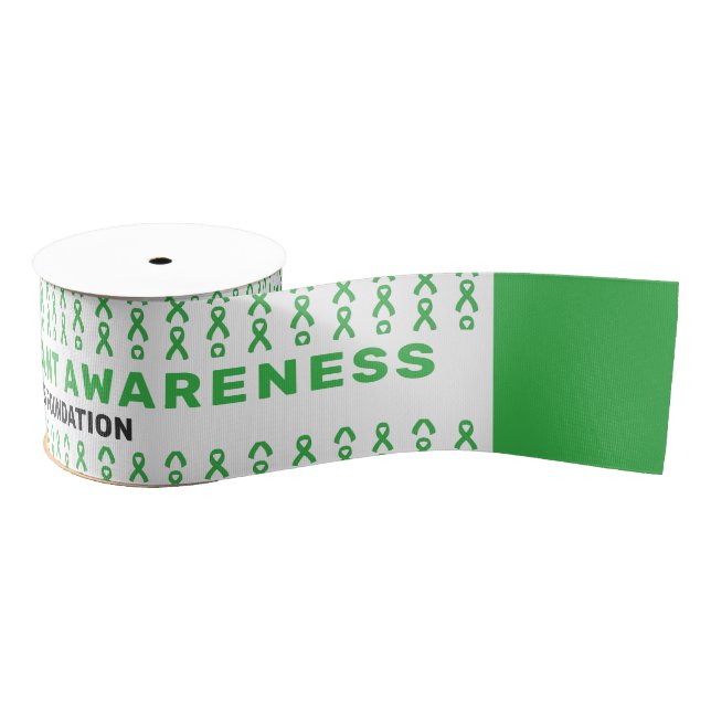 Ruban Gros-grain Organ Transplant Awareness Pattern Ribbon (Bobine)