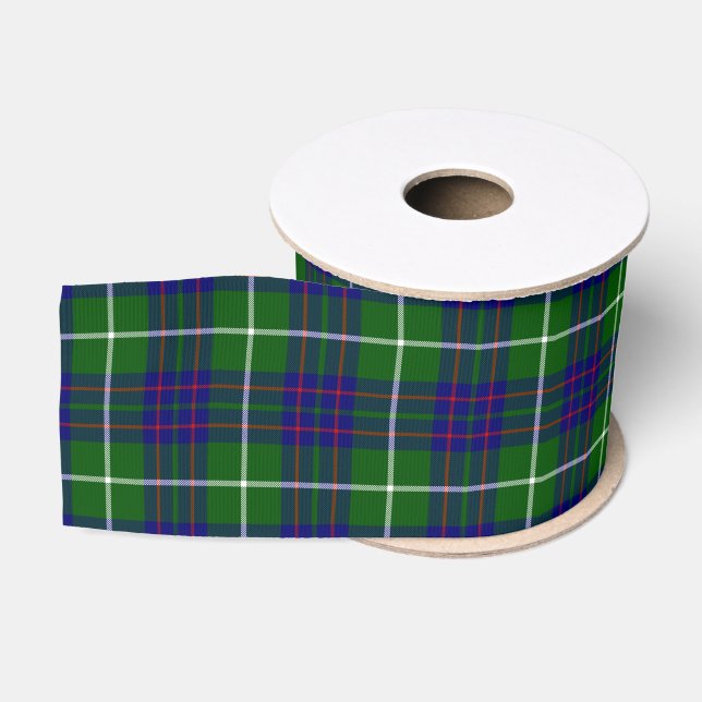 Ruban Gros-grain Panier bleu vert tartan MacIntyre (Bobine)