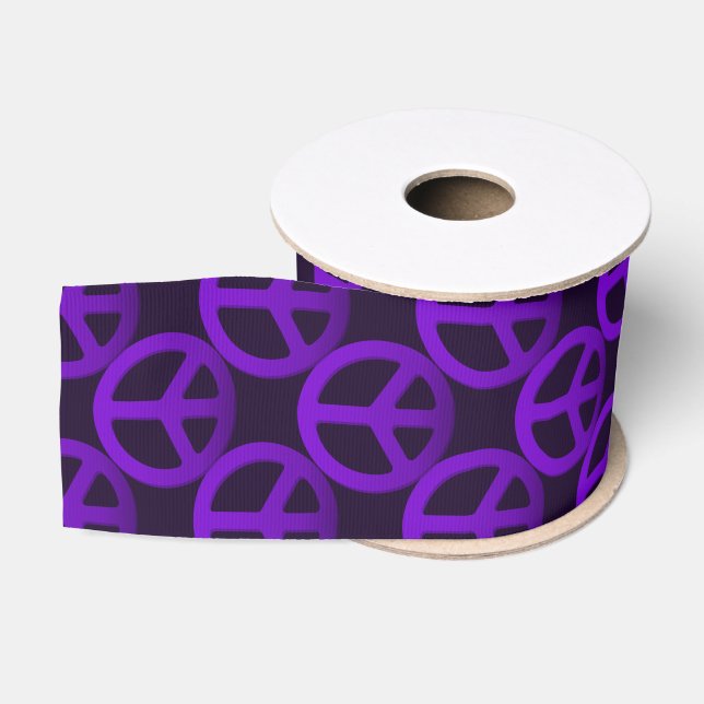 Ruban Gros-grain Panneau violet de paix (Bobine)
