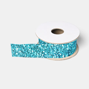 Ruban Gros-grain Parties scintillant Mermaid Aqua Glitz