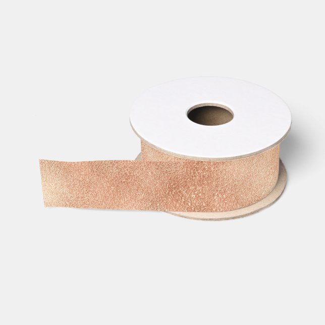 Ruban Gros-grain Parties scintillantes roses d'or (Bobine)