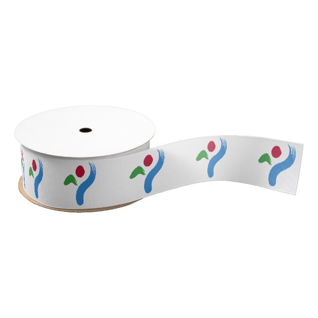 Ruban Gros-grain Patriotic Ribbon with Flag of Seoul, South Korea (Bobine)