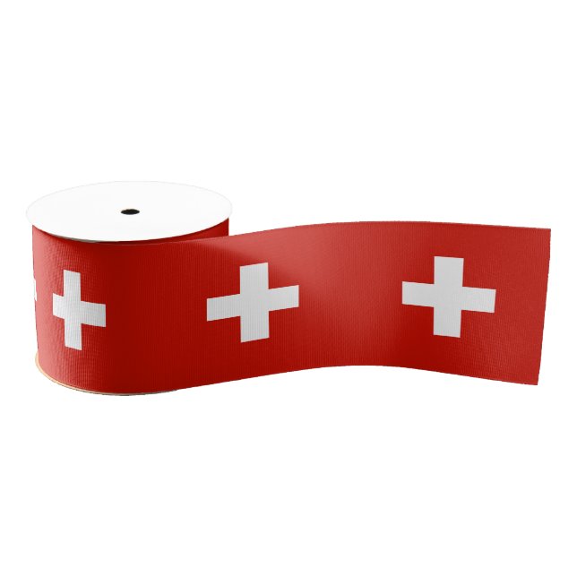 Ruban Gros-grain pavillon suisse (Bobine)