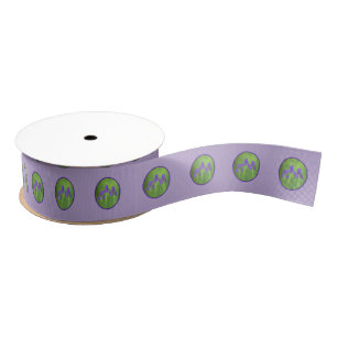 Ruban Gros-grain Peinture Iris Violet - Art Fleur Originale