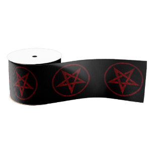 Ruban Gros-grain Pentagram Red Devil
