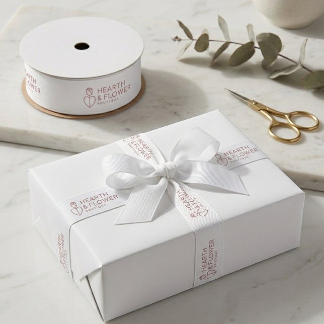 Ruban Gros-grain Personalized Boutique Logo (Personalized Boutique Logo Grosgrain Ribbon)