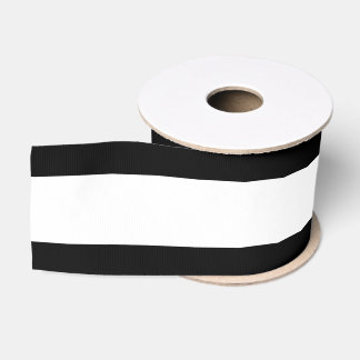 Ruban Gros-grain Personnalisable par bandes (noir et blanc)