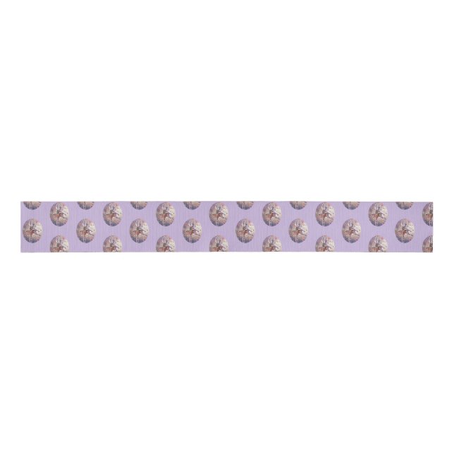 Ruban Gros-grain Petite Ballerina Cute Dancing Girl Purple Original (Devant)