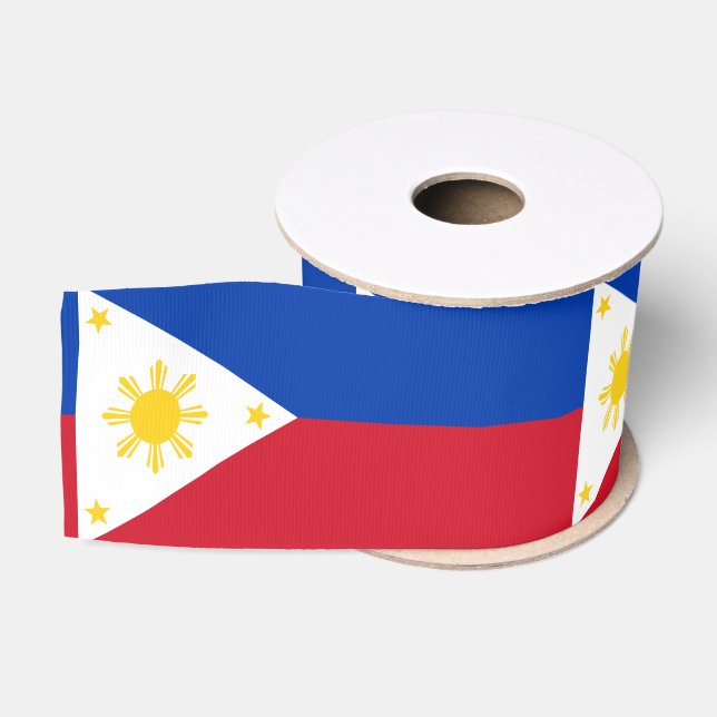 Ruban Gros-grain Philippine Flag & Philippines, vacances/sports (Bobine)