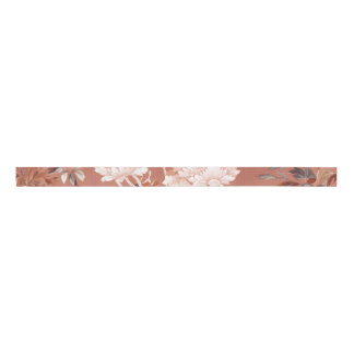 Ruban Gros-grain Pink Peony Chinoiserie Grosgrain Ribbon