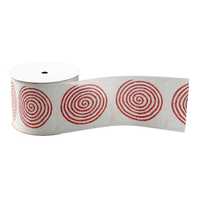 Ruban Gros-grain PINWHEEL MOSAIC 3" Large Grosgrain Ribbon (Bobine)