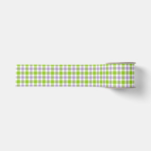 Ruban Gros-grain Plaid violet et vert