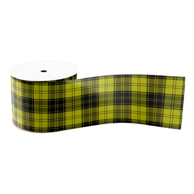 Ruban Gros-grain Plaque noire jaune tartan MacLachlan (Bobine)