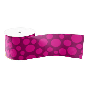 Ruban Gros-grain Pois roses