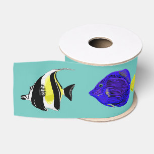 Ruban Gros-grain Poisson tropical