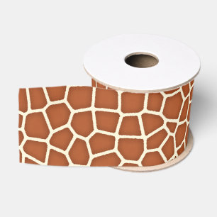 Ruban Gros-grain Poster de animal, Girafe dans les nuances de cuivr