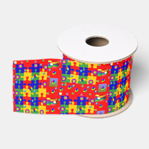 Ruban Gros-grain puzzles décoratifs en ruban