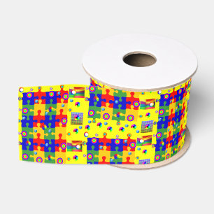Ruban Gros-grain puzzles décoratifs en ruban