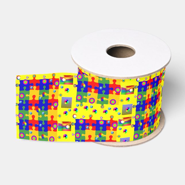 Ruban Gros-grain puzzles décoratifs en ruban (Bobine)