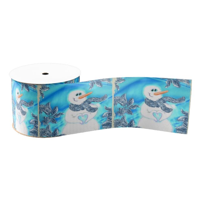 Ruban Gros-grain Quelqu'un vous aime bonhomme de neige émotif (Bobine)