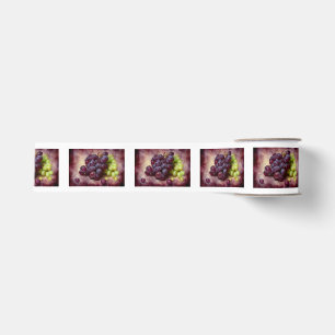 Ruban Gros-grain Raisins Rouge Et Vert