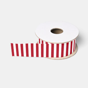 Ruban Gros-grain Rayure blanche/rouge de do-it-yourself