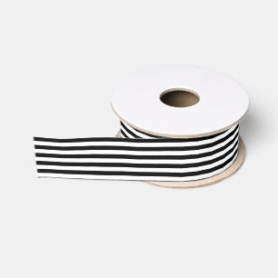 Ruban Gros-grain Rayure noir et blanc