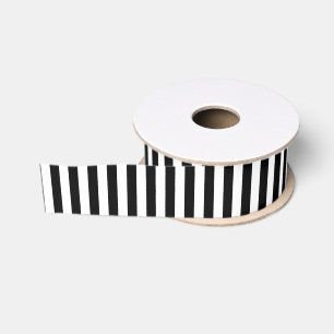 Ruban Gros-grain Rayure noir et blanc