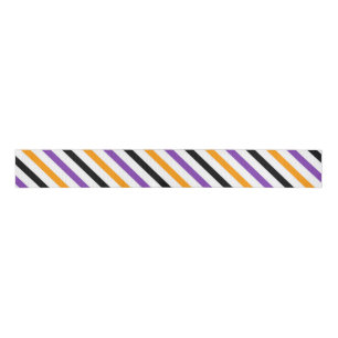 Ruban Gros-grain Rayures d'Halloween – Motif Diagonal Audacieux