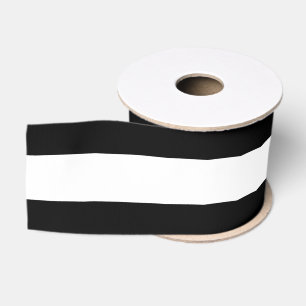 Ruban Gros-grain Rayures horizontales noires
