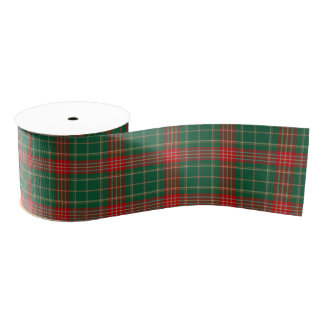 Ruban Gros-grain Red and Green Christmas Tartan Plaid