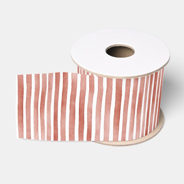 Ruban Gros-grain Red Stripes Christmas  (Bobine)