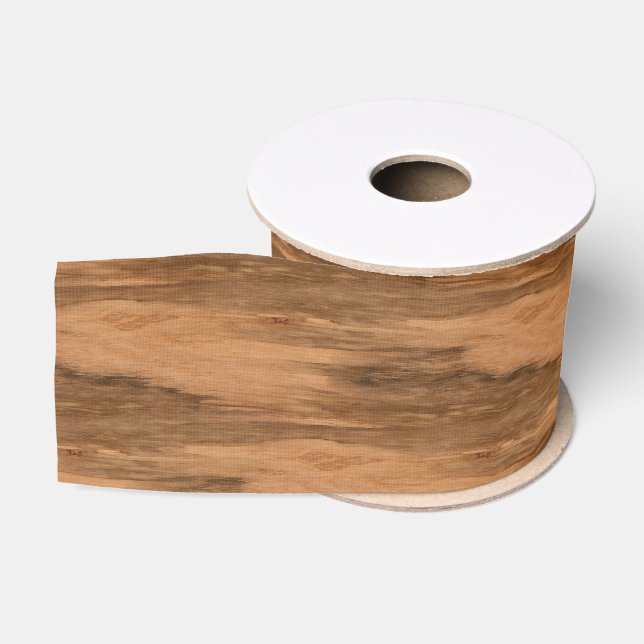 Ruban Gros-grain Regard du bois de grain d'eucalyptus naturel (Bobine)
