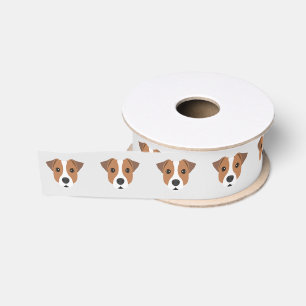 Ruban Gros-grain Ribbon Jack Russell Grosgrain