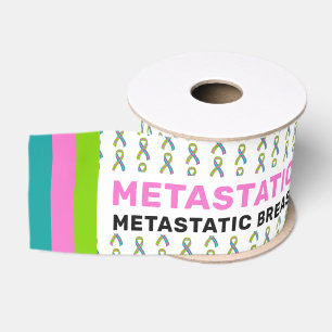 Ruban Gros-grain Ribbon Motif de sensibilisation au cancer du sein 