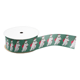Ruban Gros-grain Ribbon pour Ours Polaire Danse de Noël Whimsical