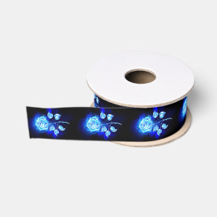 Ruban Gros-grain Rose bleu brûlant
