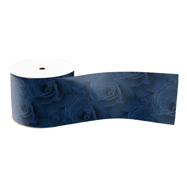 Ruban Gros-grain Rose de bleu de velours (Bobine)