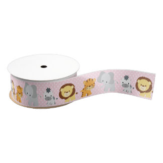 Ruban Gros-grain Rose de ruban de jungle