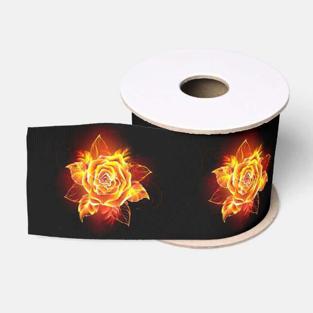 Ruban Gros-grain Rose incendie en floraison (Bobine)