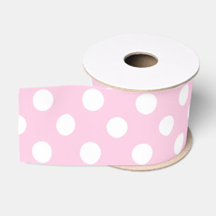 Ruban Gros-grain Rose Polkadot Girl Moderne mignonne