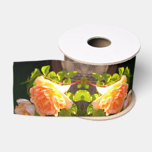 Ruban Gros-grain Roses de pêche par pays