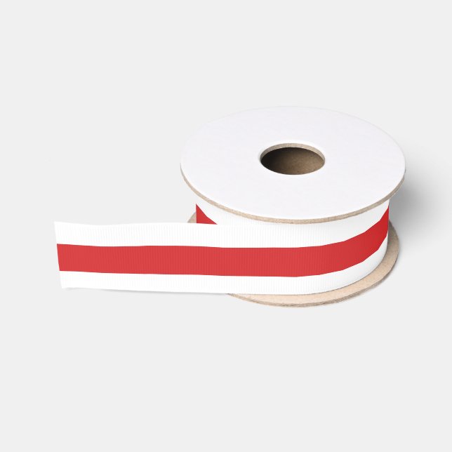 Ruban Gros-grain Rouge et blanc Noël Bonbons Stripes (Bobine)