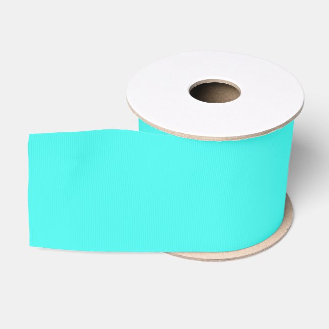 Ruban Gros-grain Ruban arrière - plan grosgrain de polka turquoise (Bobine)
