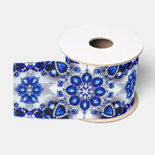 Ruban Gros-grain Ruban aux couleurs Bleu Blanc