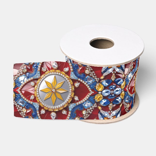 Ruban Gros-grain Ruban aux couleurs colombiennes (Bobine)