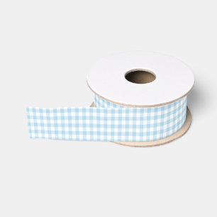 Ruban Gros-grain Ruban bleu-clair de motif de guingan